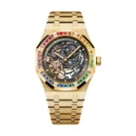 Audemars Piguet 15412BA.YG.1224BA.01 Royal Oak Skeleton Slate Dial Yellow Gold Bracelet
