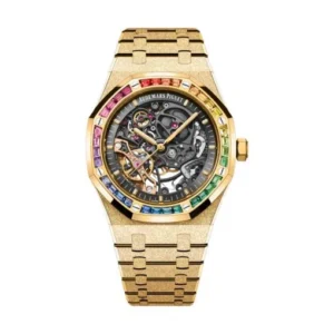 Audemars Piguet 15412BA.YG.1224BA.01 Royal Oak Skeleton Slate Dial Yellow Gold Bracelet