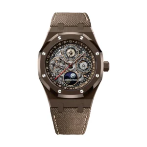 Audemars Piguet 26585CM.OO.D301VE.01 Royal Oak Sapphire Dial Brown Leather Strap