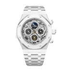 Audemars Piguet 26605CB.OO.1248CB.01 Royal Oak Sapphire Dial White Ceramic Bracelet Watch