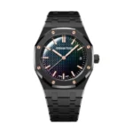 Audemars Piguet 77350CE.OO.1266CE.02.A Royal Oak Sapphire Dial Black Ceramic Bracelet